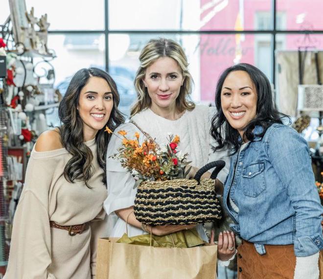 three women shopping