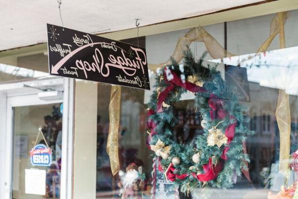 The Fudge shop store during winter